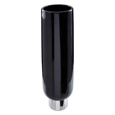 Callie Black and Silver Large Pedestal Vase