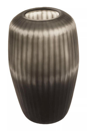 Hessa Large Dark Grey Glass Vase
