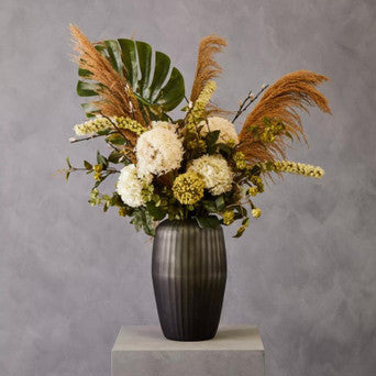 Hessa Large Dark Grey Glass Vase