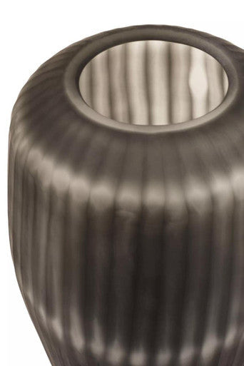 Hessa Large Dark Grey Glass Vase