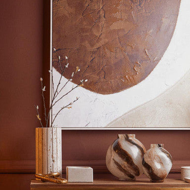 Heba Brushstroke Design Small Glass Vase