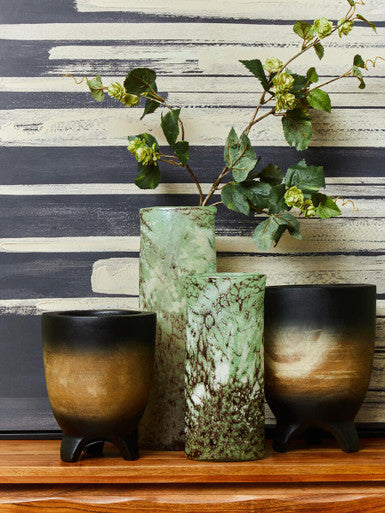 Harri Small Glass Marble Effect Vase