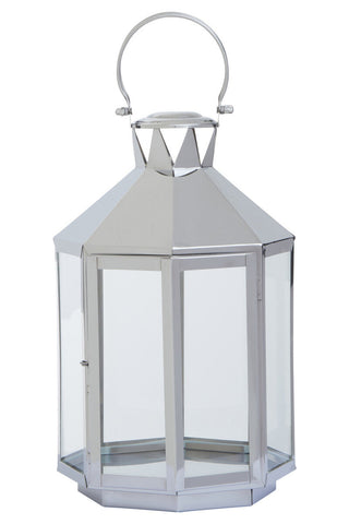 Herber Large Silver Steel Lantern