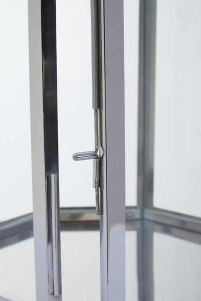 Herber Large Silver Steel Lantern