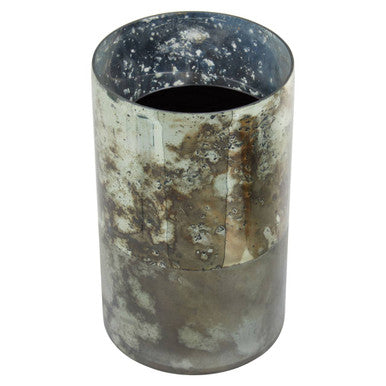 Gaia Antique Effect Black Glass Medium Vase
