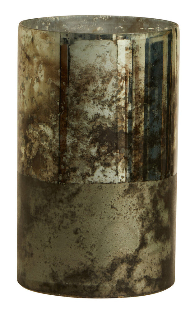 Gaia Antique Effect Black Glass Medium Vase