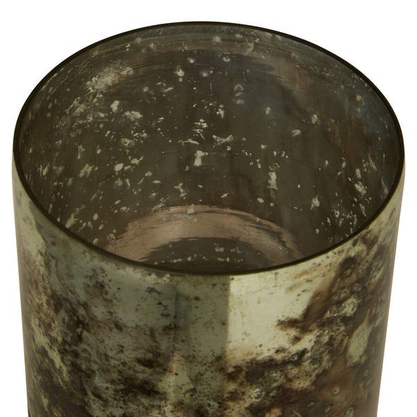 Gaia Antique Effect Black Glass Medium Vase