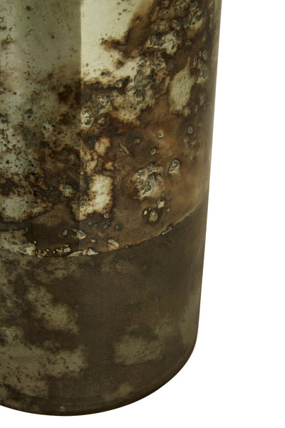 Gaia Antique Effect Black Glass Medium Vase