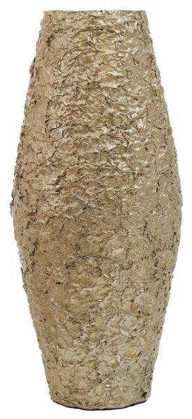 Akola Large Gold Textured Metal Vase