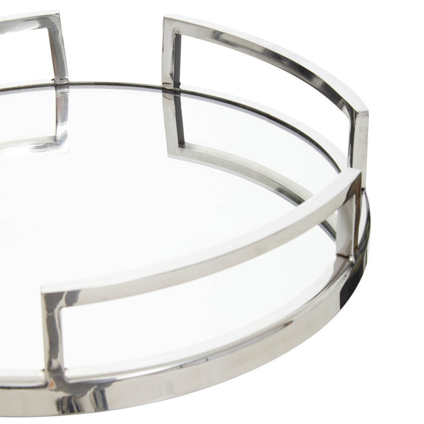 Silver Finish Mirrored Tray | Cruzar