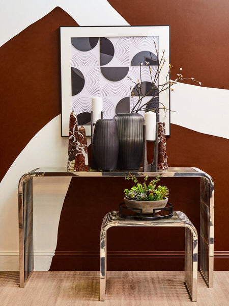 Matte Black Mirrored Tray | Cruzar