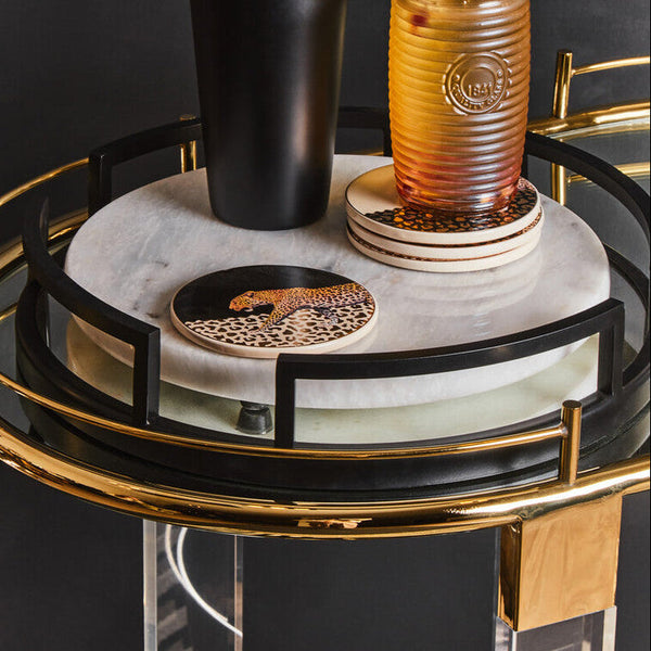Matte Black Mirrored Tray | Cruzar