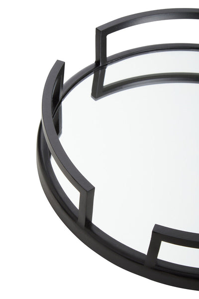 Matte Black Mirrored Tray | Cruzar
