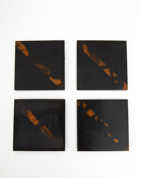 Roma Set Of Four Tortoise Shell Coasters