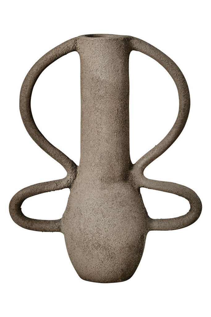 Deriva Small Textured Grey Vase