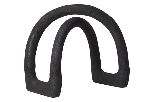Deriva Textured Black Sculpture