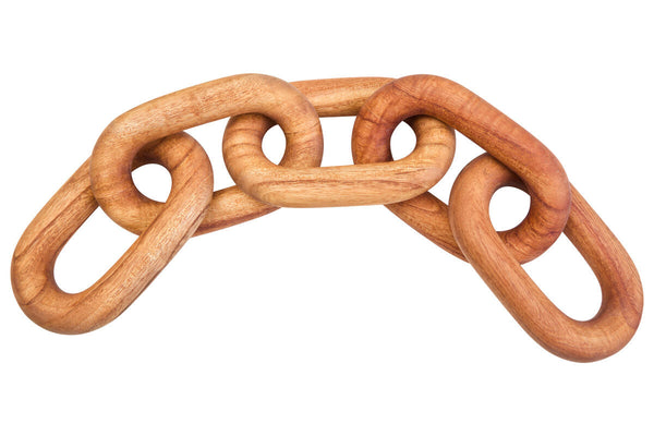 Brown Wood 5 Link Table Decor Chain | Cato