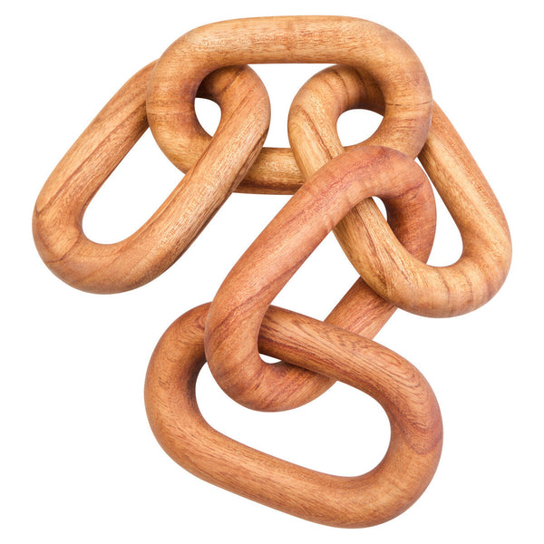 Brown Wood 5 Link Table Decor Chain | Cato