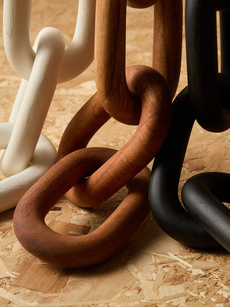Brown Wood 5 Link Table Decor Chain | Cato
