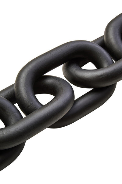 Black Wood 5 Link Table Decor Chain | Cato