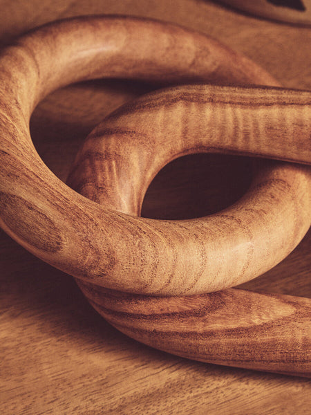 Cato Natural Wood 2 Link Chain Decor