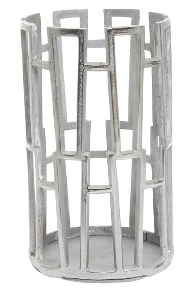Delphi Large Silver Finish Candle Holder