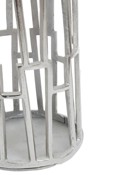 Delphi Large Silver Finish Candle Holder