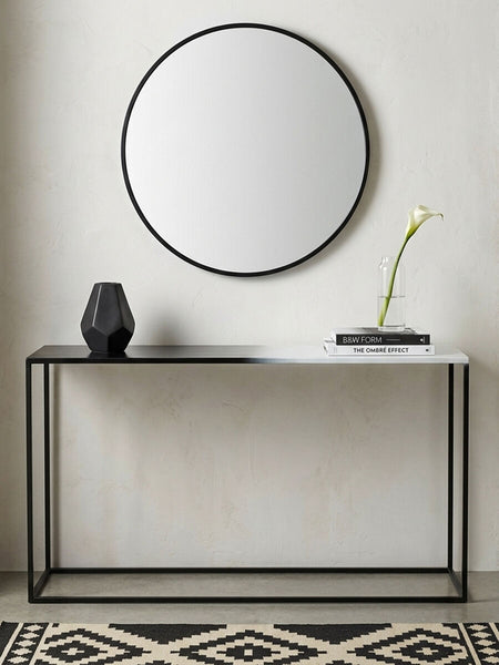 Ramus Black and White Ombre Finish Console Table
