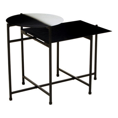 Ramus Black and White Ombre Finish 2 Tier Side Table