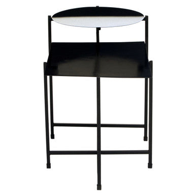 Ramus Black and White Ombre Finish 2 Tier Side Table