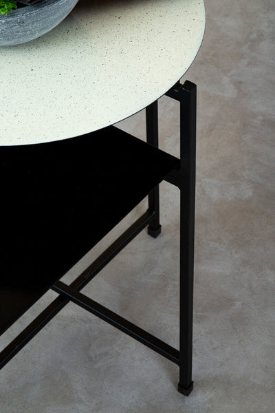 Ramus Black and White Ombre Finish 2 Tier Side Table