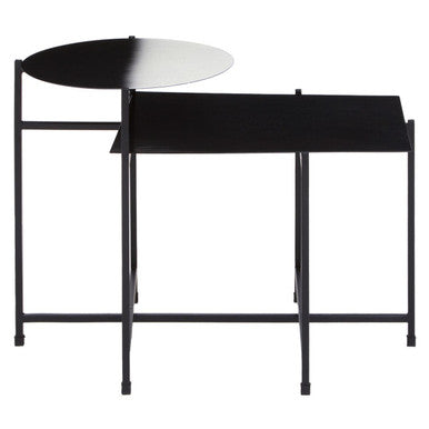 Ramus Black and White Ombre Finish 2 Tier Side Table