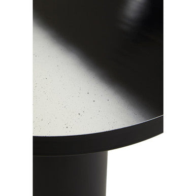 Ramus Black and White Ombre Finish Round Side Table