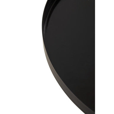 Ramus Black and White Ombre Finish Round Side Table