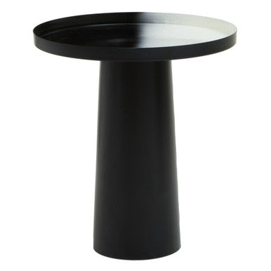 Ramus Black and White Ombre Finish Round Side Table