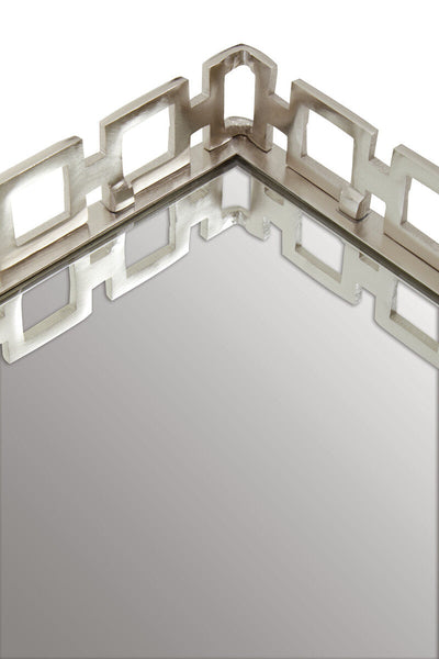 Square Nickel Finish Mirror Tray | Rhoda