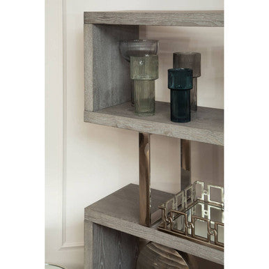 Rectangle Nickel Finish Mirror Tray | Rhoda