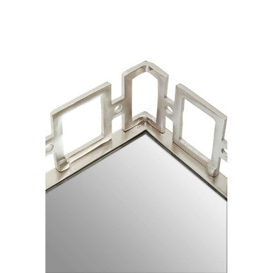 Rectangle Nickel Finish Mirror Tray | Rhoda