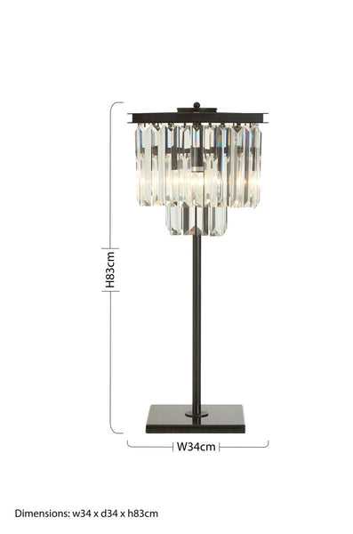 Iron and Crystal Table Lamp | Kensington Townhouse