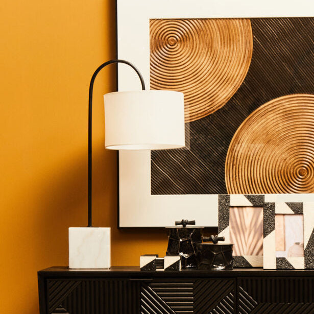 Curved Table Lamp with Marble Base | Murdoch