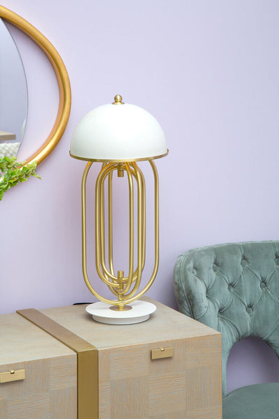 Table Lamp with White Shade | Metropolis