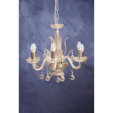 Rydello Small Amber Glass Chandelier.