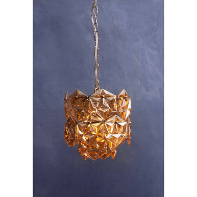 Rydello Small Amber Glass Chandelier.