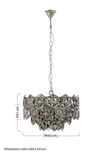 Smoked Grey Glass Chandelier | Rydello