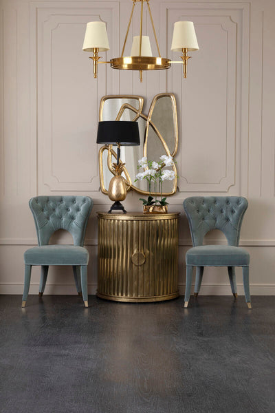 Copper Finish 3 Arm Chandelier | Zina