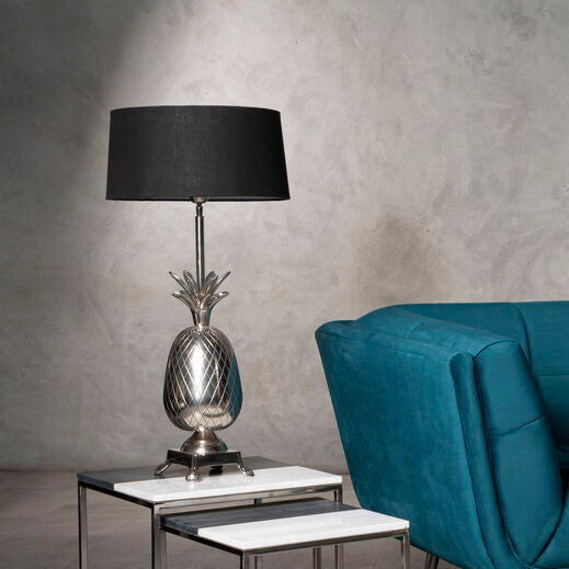 Nickel Finish Pineapple Table Lamp | Boho