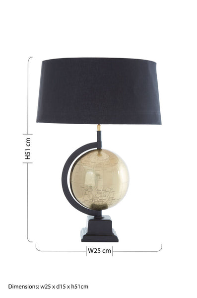 Globe Antique Brass Table Lamp | Churchill