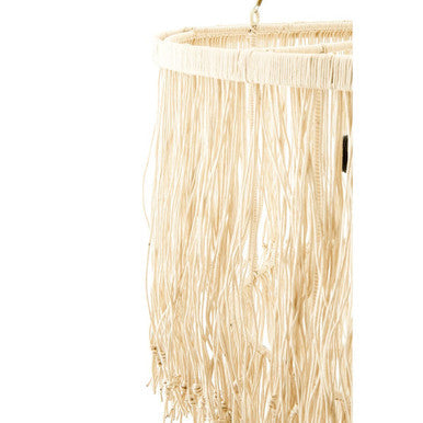 Cream Leather Ceiling Light | Hestina