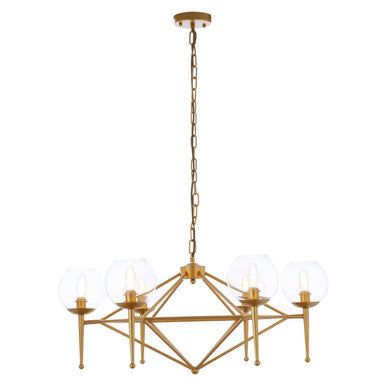 Abira 6 Bulb Geo Pendant Light