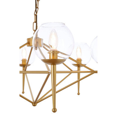 Abira 6 Bulb Geo Pendant Light